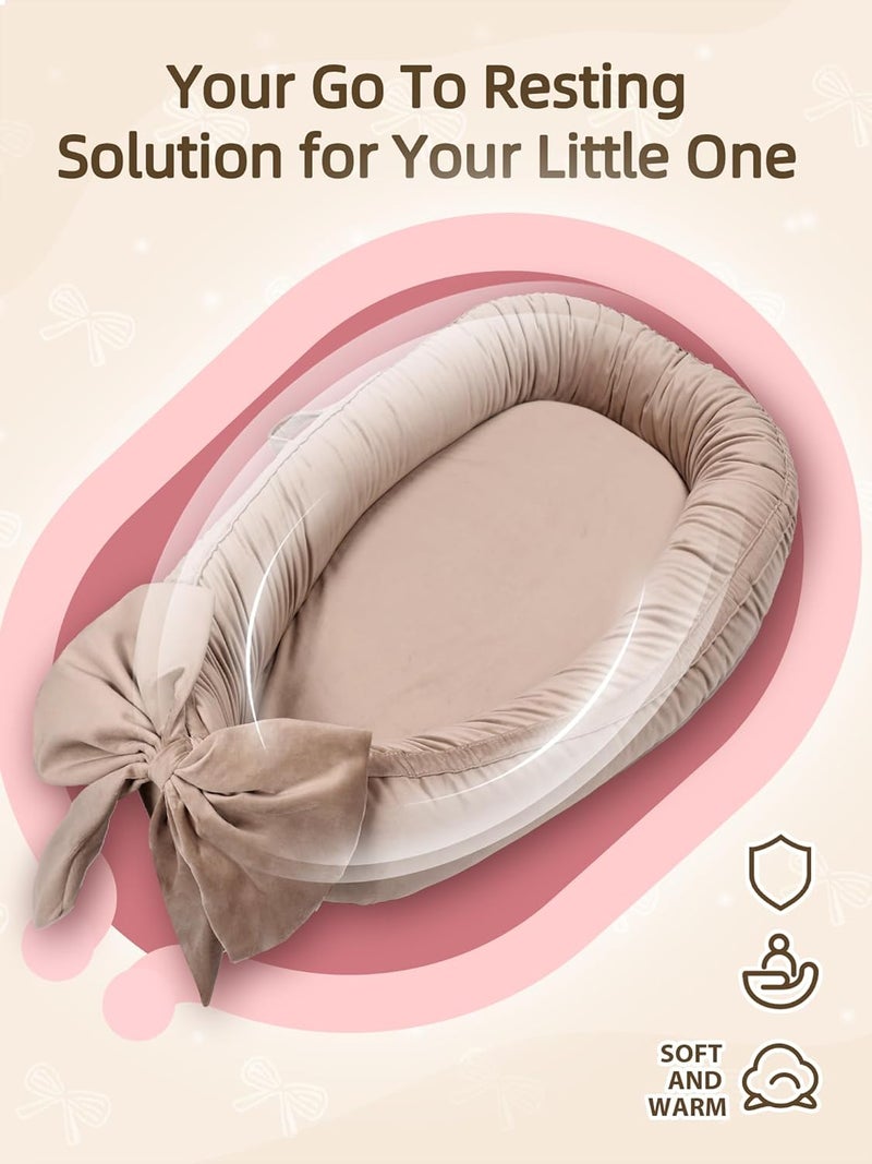 EAQ Baby Lounger, Infant Lounger for Newborn,Portable Baby Nest Cover Breathable & Soft, Newborn Essentials - Image 4
